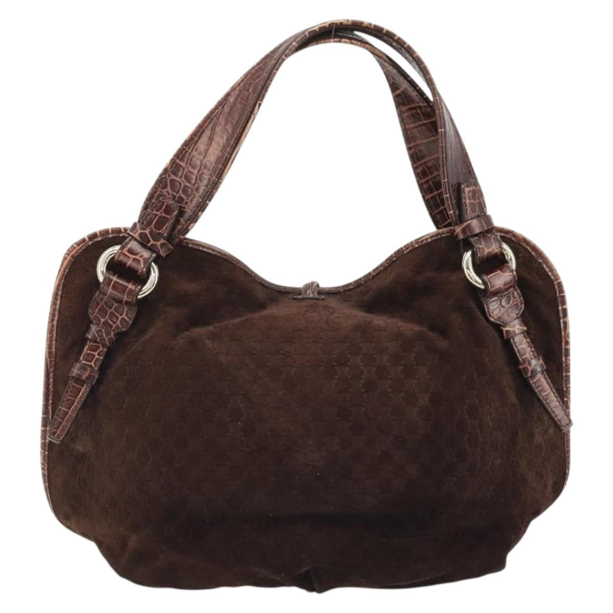 Celine Bittersweet Canvas, Brown, Canvas, Handbag