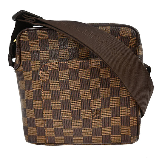 Louis Vuitton Olav Handbag Damier, BROWN, CANVAS, Shoulder bag
