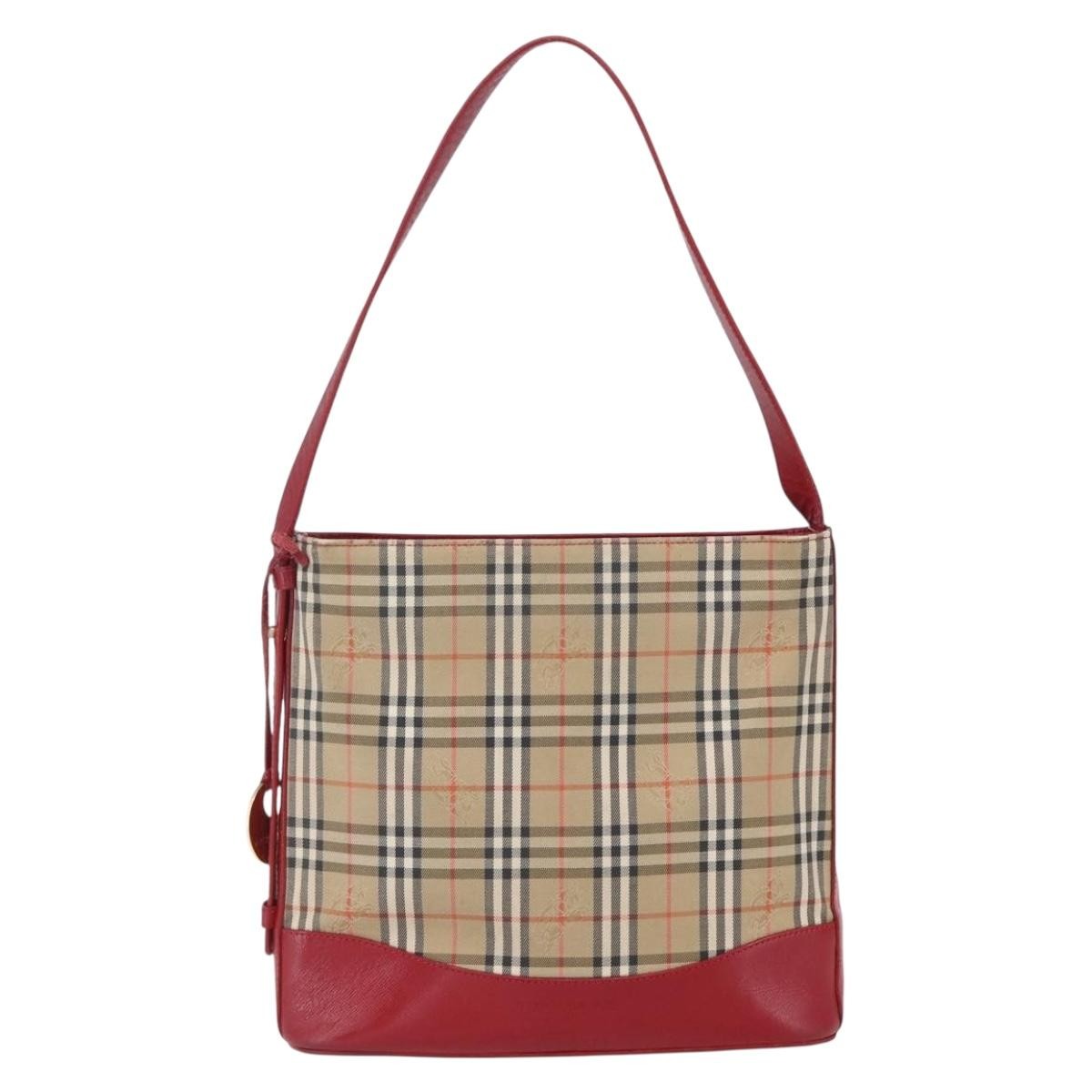 Burberry Nova check Shoulder bag Canvas, BEIGE, CANVAS, Shoulder bag