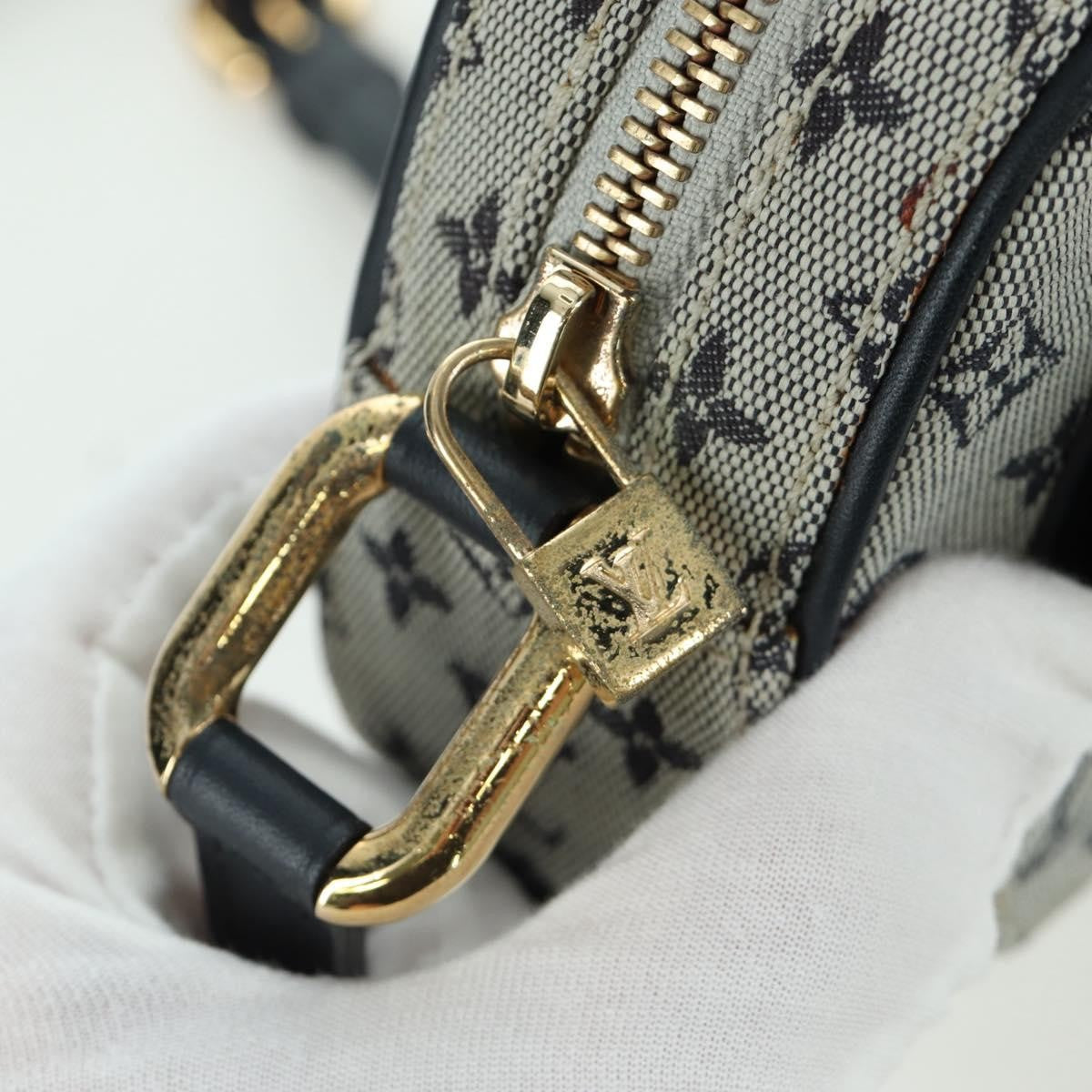 Louis Vuitton Juliette Crossbody Bag Mini Lin, BLUE, CANVAS, Shoulder bag