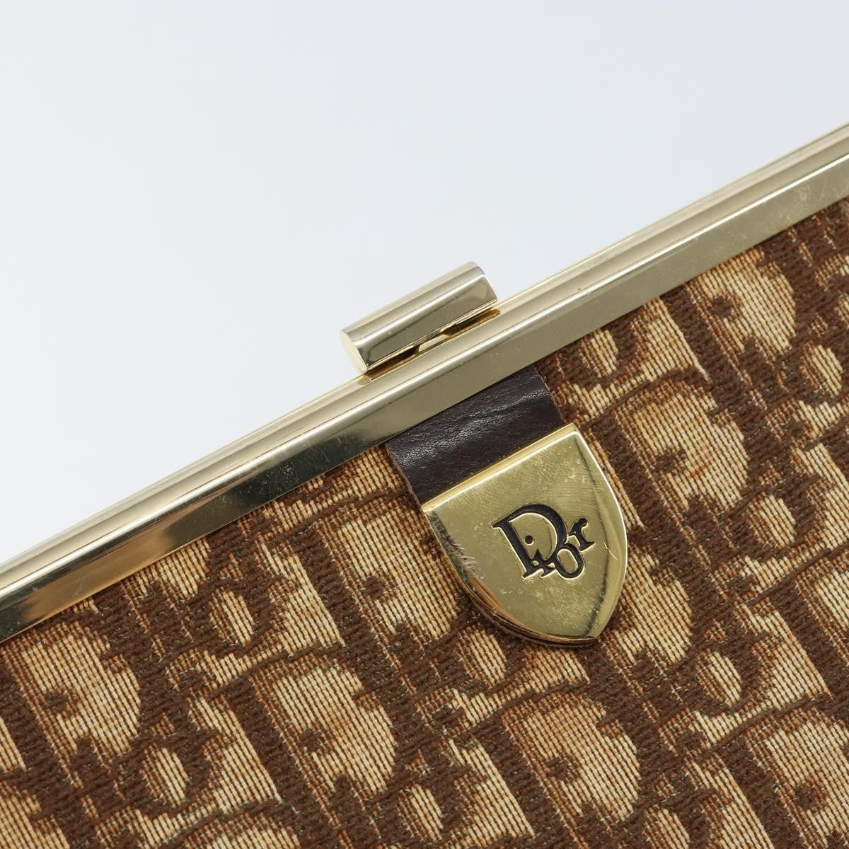 Christian Dior Vintage Trotter Pouch Diorissimo Canvas, BROWN, CANVAS, Clutche & pouche