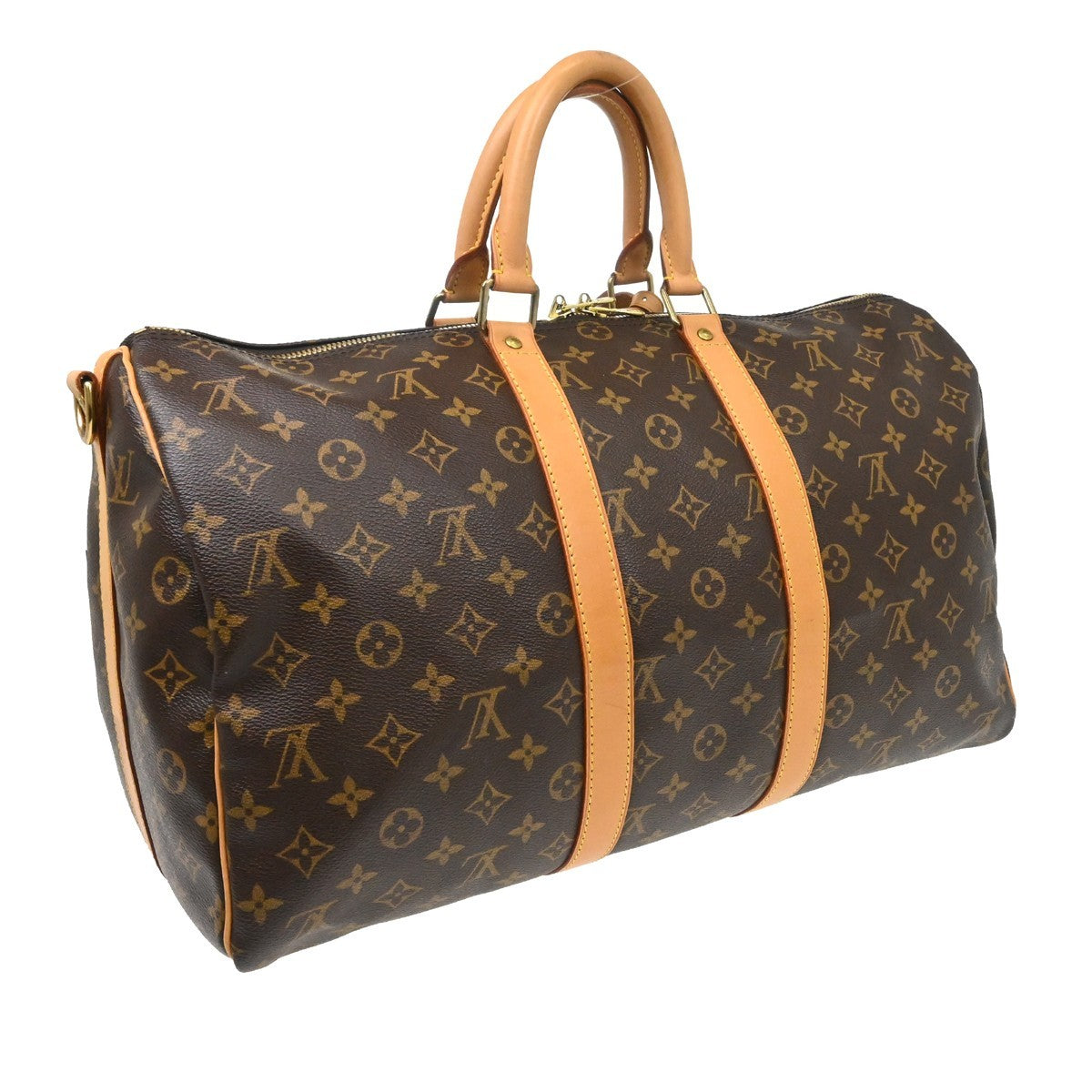 Louis Vuitton Keepall Bandouliere Bag Monogram Canvas, Brown, Canvas, Travel Bag