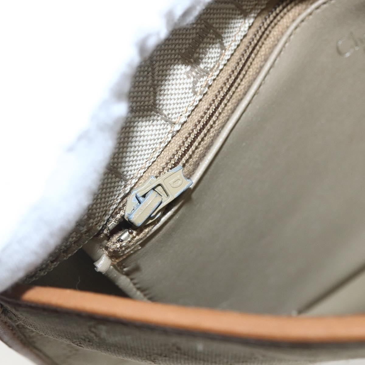 Christian Dior Vintage Honeycomb Shoulder Bag Canvas and Leather, BEIGE, CANVAS, Shoulder bag