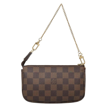 Louis Vuitton Pochette Accessoires Damier, BROWN, CANVAS, Clutche & pouche