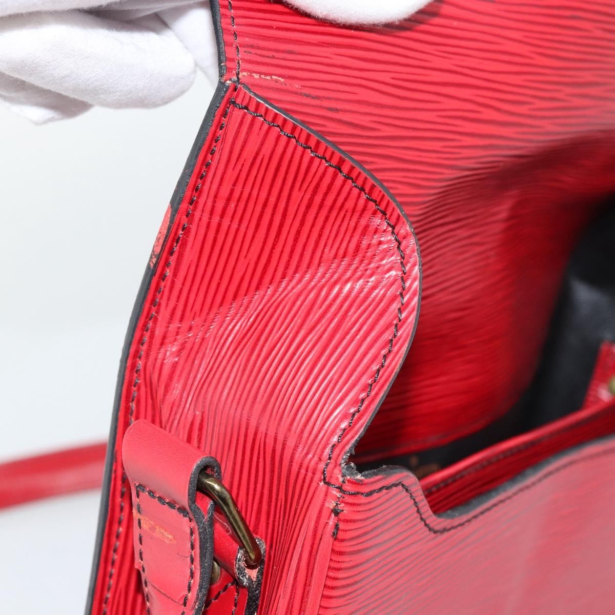 Louis Vuitton Cartouchiere Handbag Epi Leather, Red, Leather, Shoulder Bag