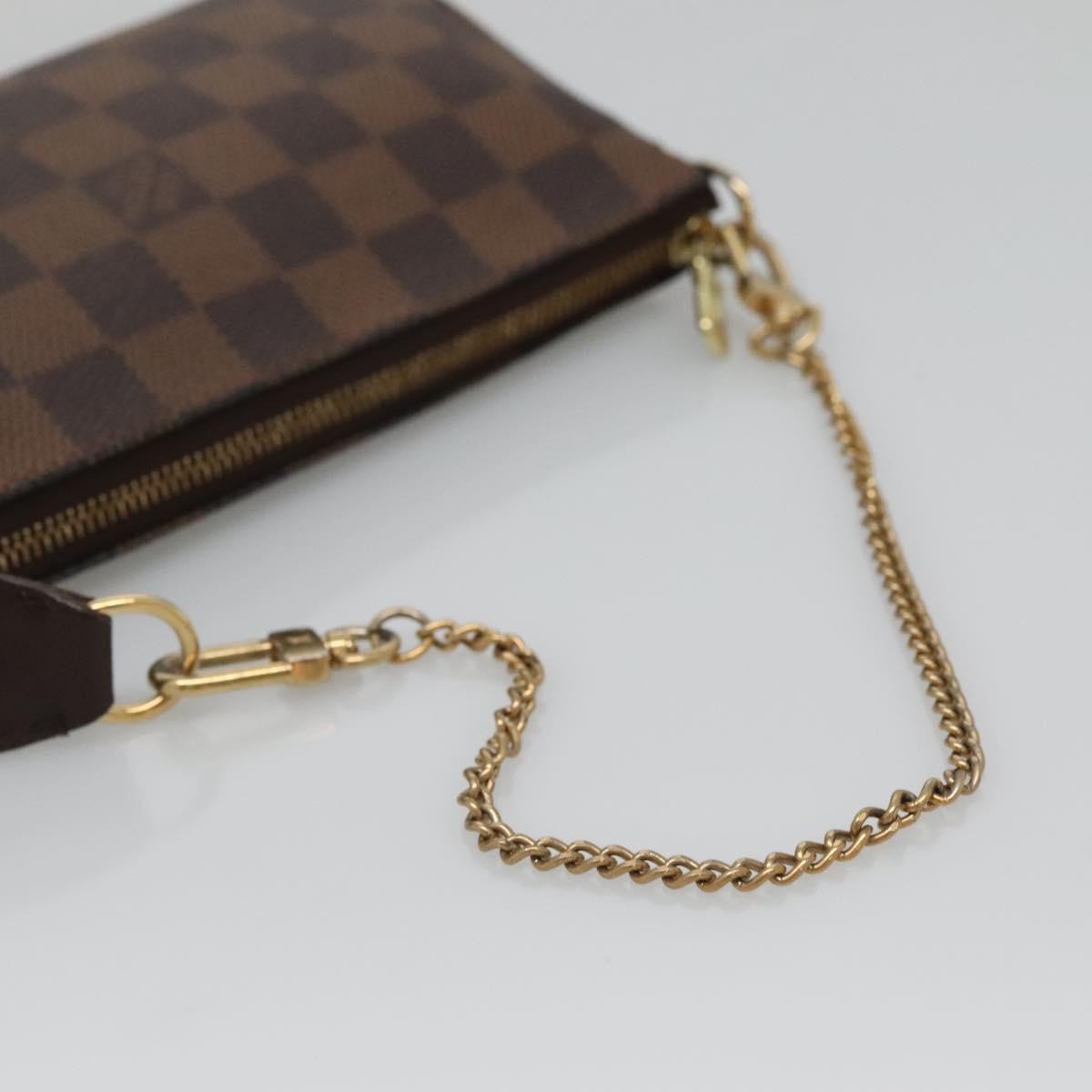Louis Vuitton Pochette Accessoires Damier, BROWN, CANVAS, Clutche & pouche