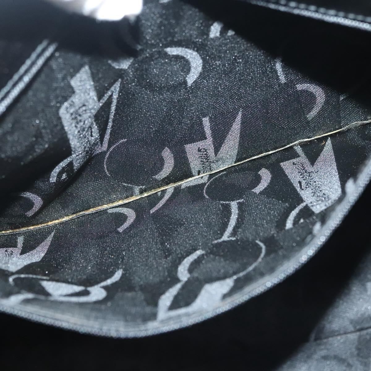 Salvatore Ferragamo Vintage Vara Bow Tote Lizard Embossed Leather, BLACK, LEATHER, Tote bag