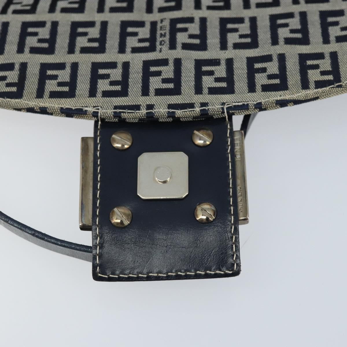 Fendi Mamma Baguette Shoulder Bag Canvas, NAVY, CANVAS, Shoulder bag
