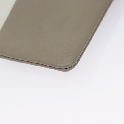 Celine Bicolor Solo Clutch Leather, GRAY, LEATHER, Clutche & pouche