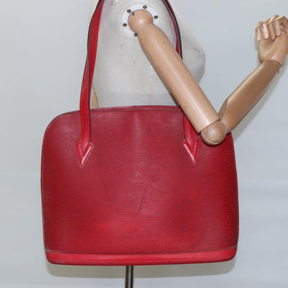 Louis Vuitton Lussac Handbag Epi Leather, RED, LEATHER, Shoulder bag