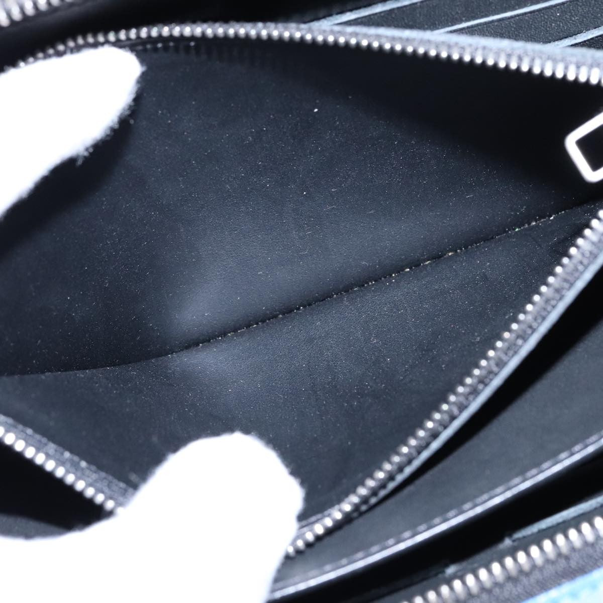 Louis Vuitton Organiser Atholl Leather, BLUE, LEATHER, Wallets