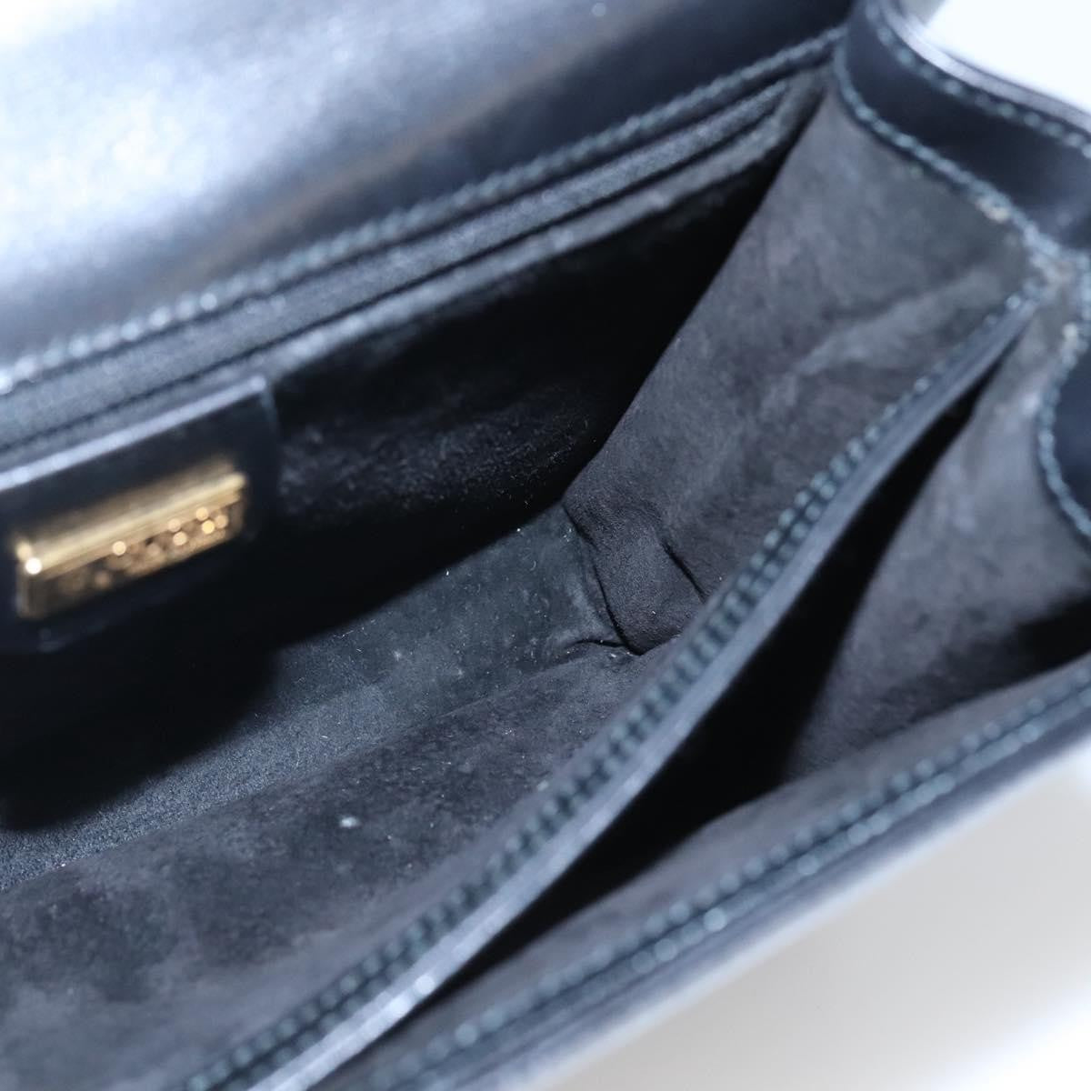 Gucci Vintage Handbag Leather, BLACK, LEATHER, Handbag