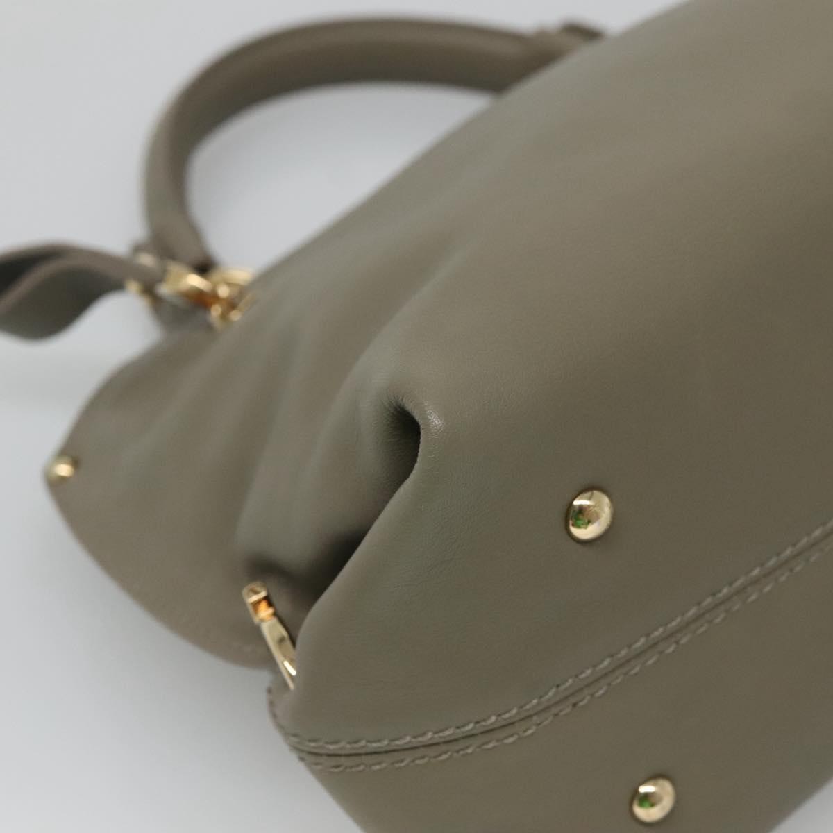 Salvatore Ferragamo Sofia Satchel Smooth Leather, GRAY, LEATHER, Handbag