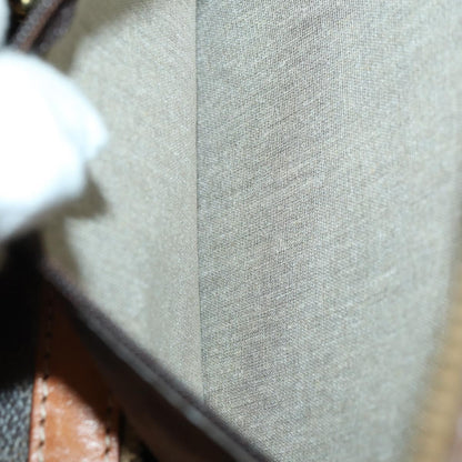 Celine Vintage Macadam Boston bag Canvas and Leather, BROWN, CANVAS, Travel bag