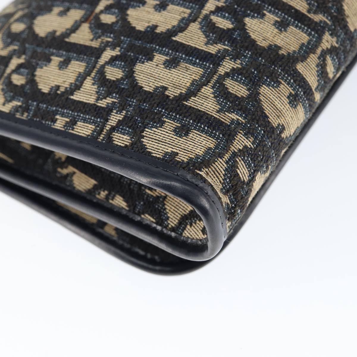 Christian Dior Vintage Trotter Shoulder Bag Canvas, NAVY, CANVAS, Shoulder bag