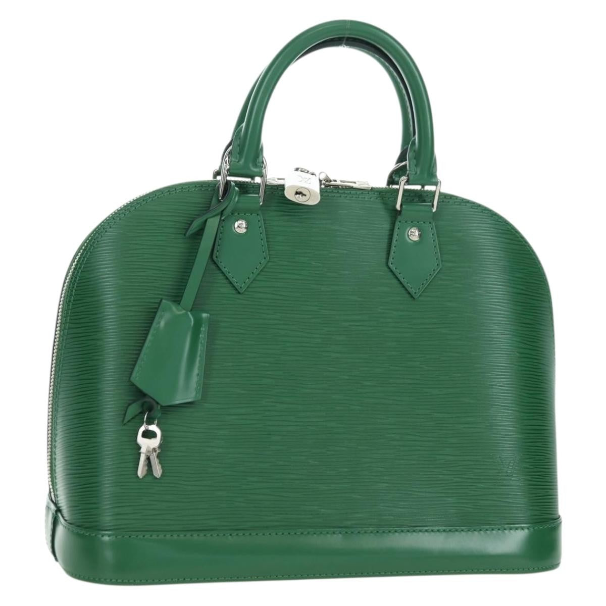 Louis Vuitton Alma Handbag Epi Leather, Green, Leather, Handbag