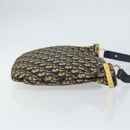 Christian Dior Vintage Trotter Shoulder Bag Canvas, NAVY, CANVAS, Shoulder bag