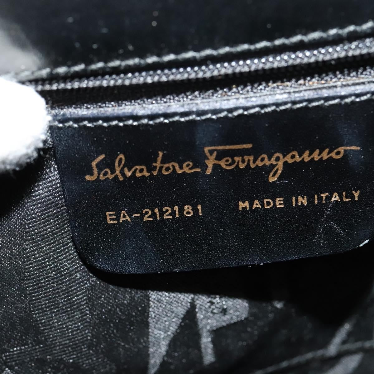 Salvatore Ferragamo Gancini Tote Leather, BLACK, LEATHER, Tote bag