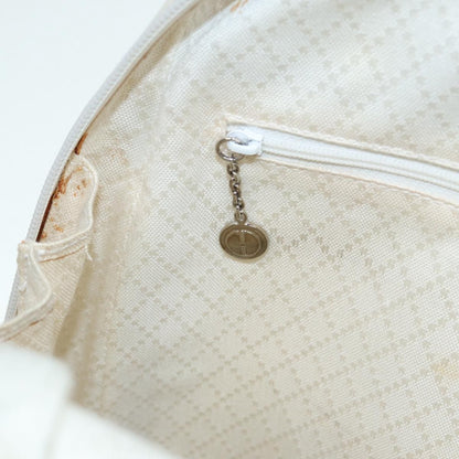 Gucci Vintage Bamboo Backpack Nylon and Patent Leather, WHITE, NYLON, Backpack