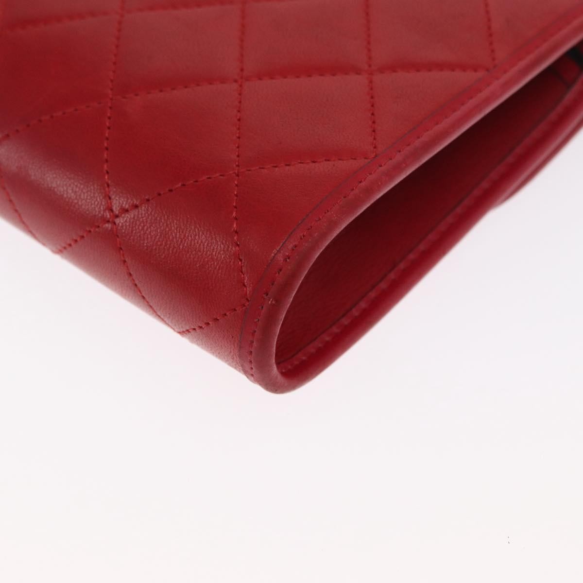 Chanel Vintage Clutch Leather, RED, LEATHER, Clutche & pouche