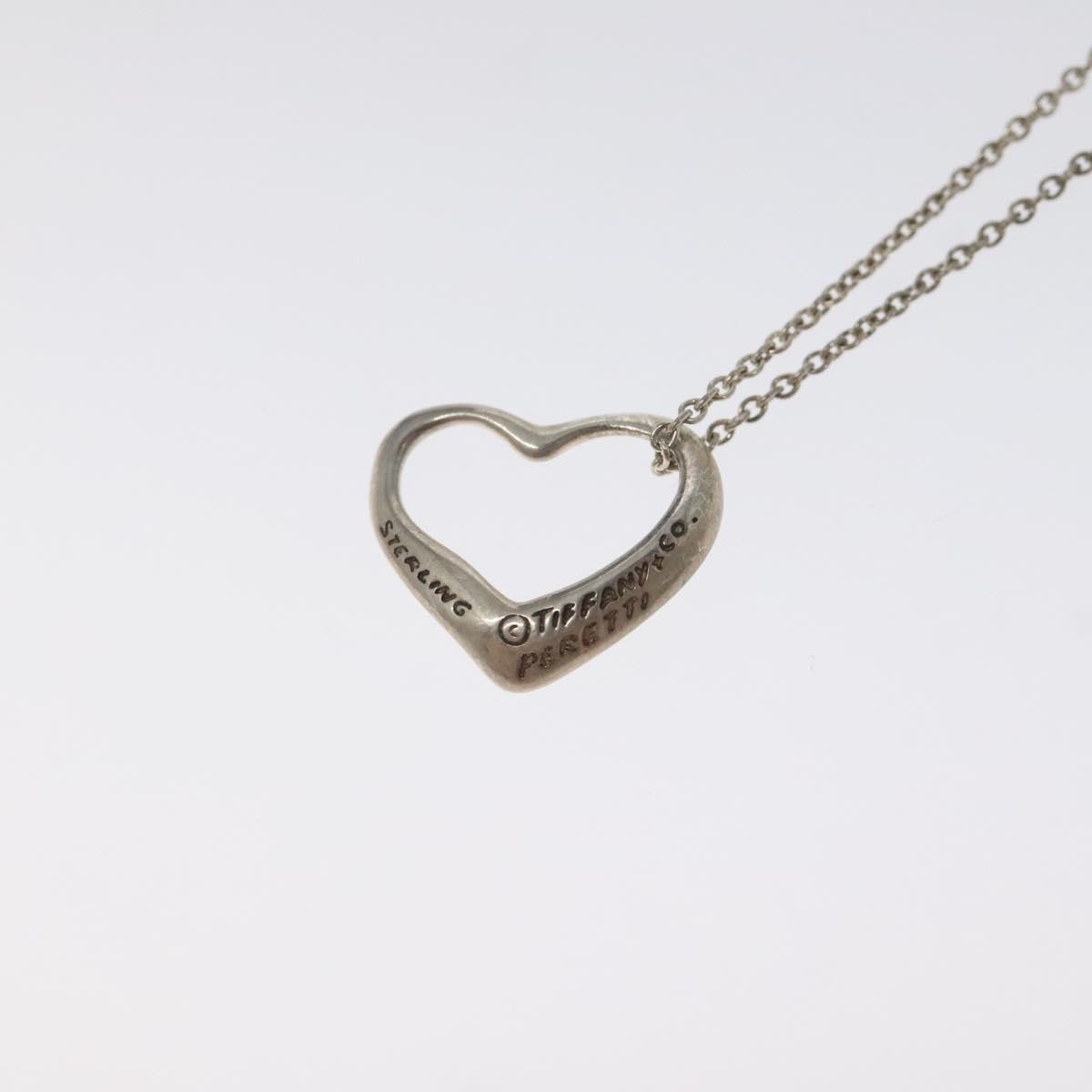 Tiffany & Co. Elsa Peretti Open Heart Pendant Necklace Sterling Silver, SILVER, SILVER, Necklace