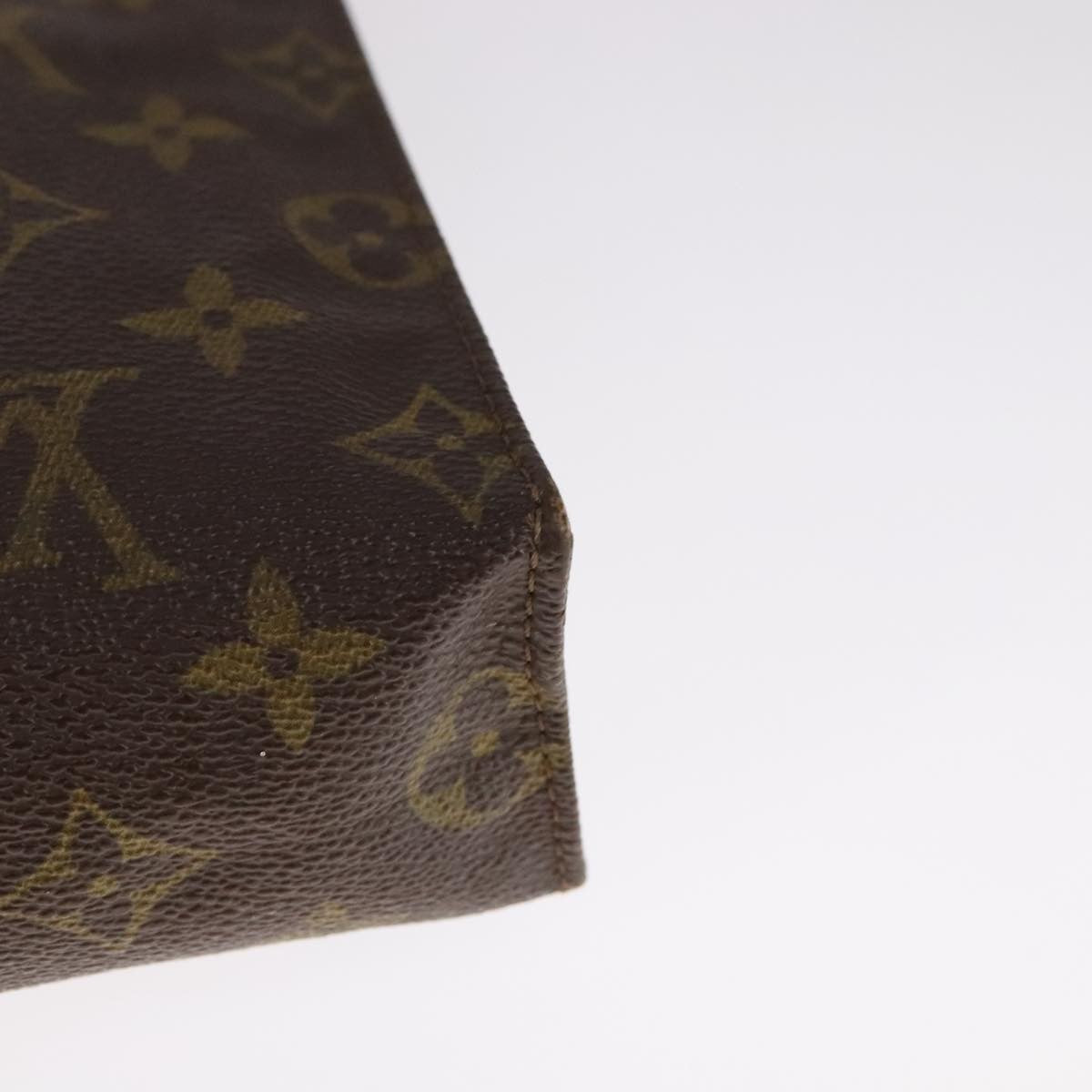 Louis Vuitton Pochette Voyage Monogram Eclipse Canvas, BROWN, CANVAS, Clutche & pouche