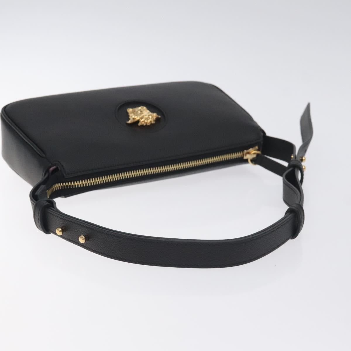 Versace Medusa Shoulder Bag Leather, BLACK, LEATHER, Shoulder bag