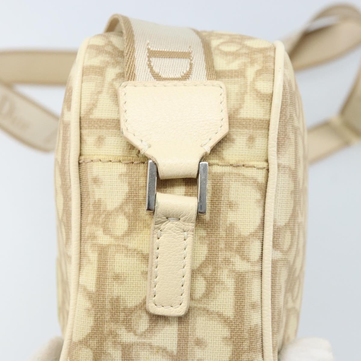 Christian Dior Vintage Crossbody Bag Embroidered Diorissimo Canvas, Beige, Canvas, Shoulder Bag