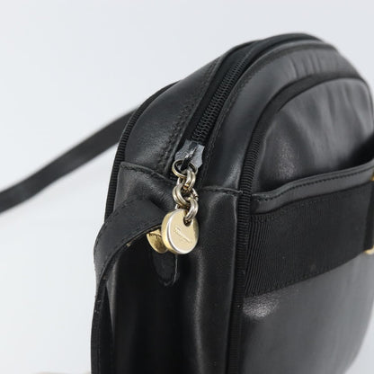 Salvatore Ferragamo Vara Bow camera Shoulder Bag Leather, BLACK, LEATHER, Shoulder bag