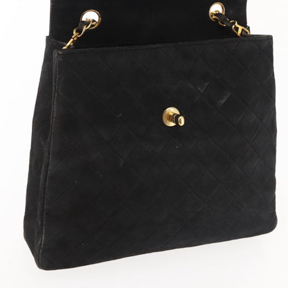Chanel Vintage Clutch Pleated Leather, BLACK, SUEDE, Clutche & pouche