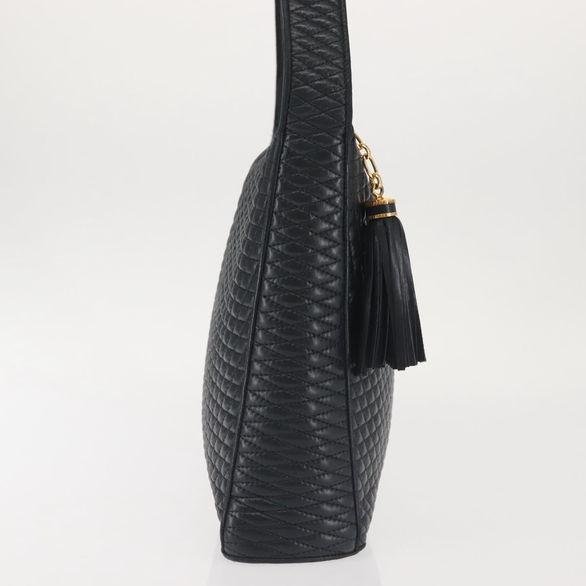Bally Vintage Shoulder Bag Leather, NAVY, LEATHER, Shoulder bag