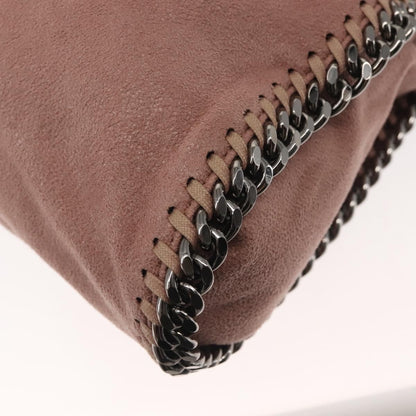 Stella McCartney Falabella Fold Over Crossbody Bag Suede, PINK, SUEDE, Crossbody bag