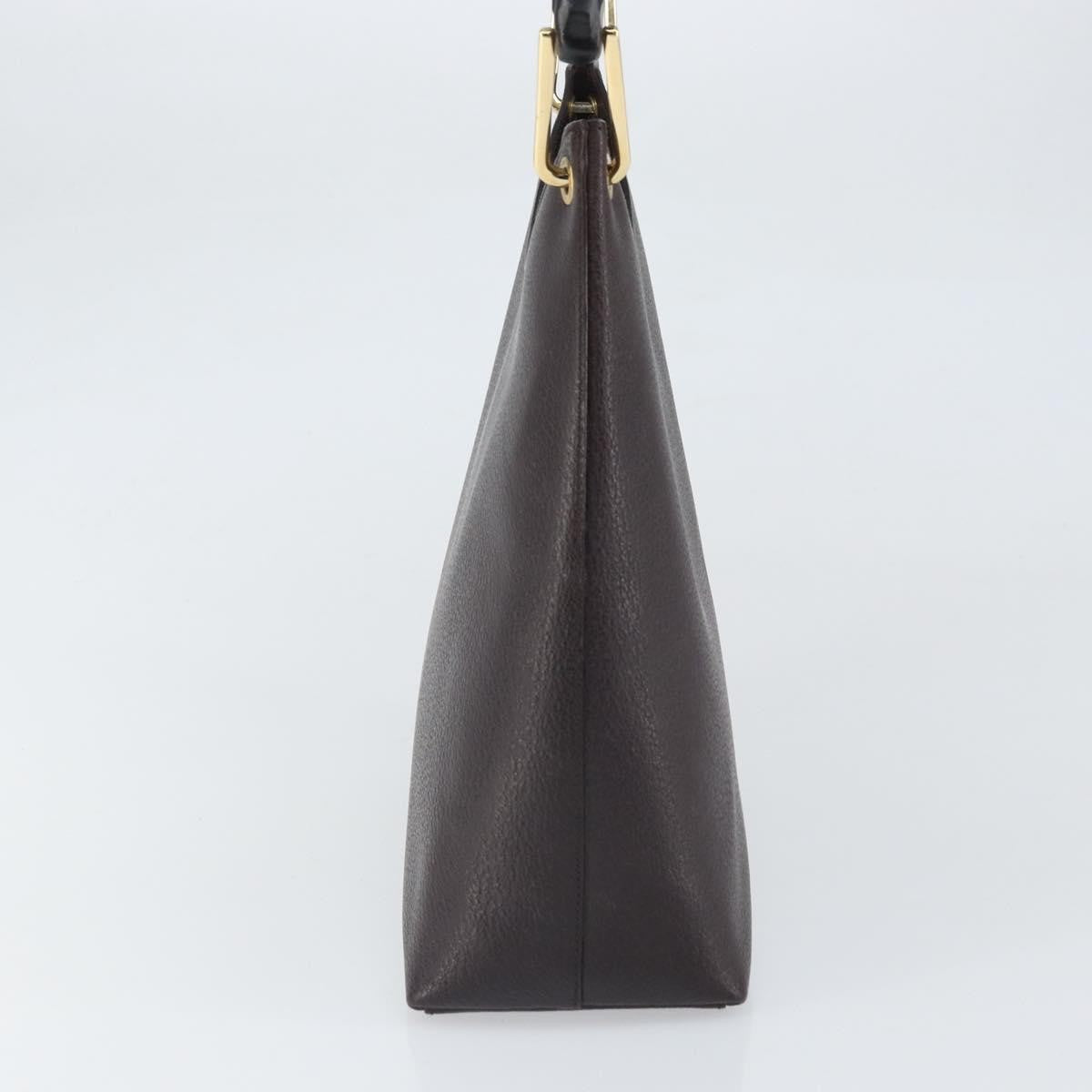 Gucci Vintage Bamboo Hobo Leather, BROWN, LEATHER, Shoulder bag