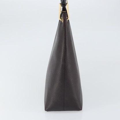 Gucci Vintage Bamboo Hobo Leather, BROWN, LEATHER, Shoulder bag
