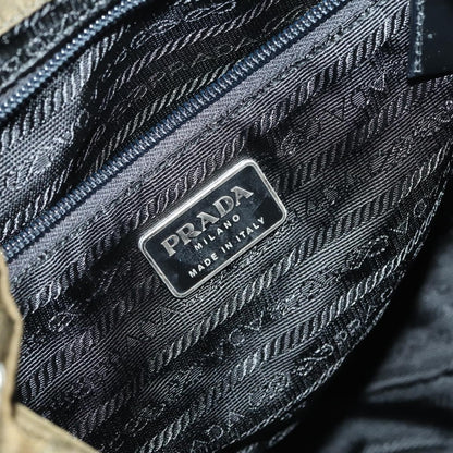 Prada Double Front Pocket Backpack Tessuto, KHAKI, NYLON, Backpack