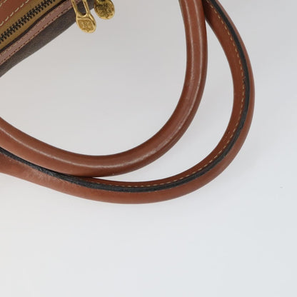 Celine Vintage Duffle Bag Canvas and Leather, BROWN, CANVAS, Travel bag