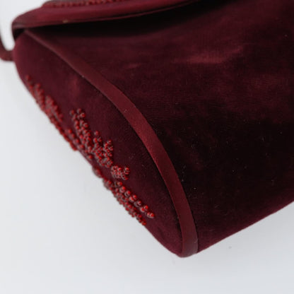Bally Vintage Shoulder Bag Velvet, RED, VELVET, Shoulder bag
