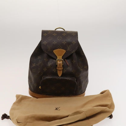 Louis Vuitton Vintage Montsouris Backpack Monogram Canvas, BROWN, CANVAS, Backpack