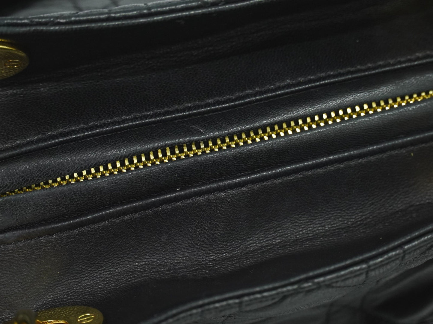 Christian Dior Lady cannage Matelassé, BLACK, LEATHER, Handbag