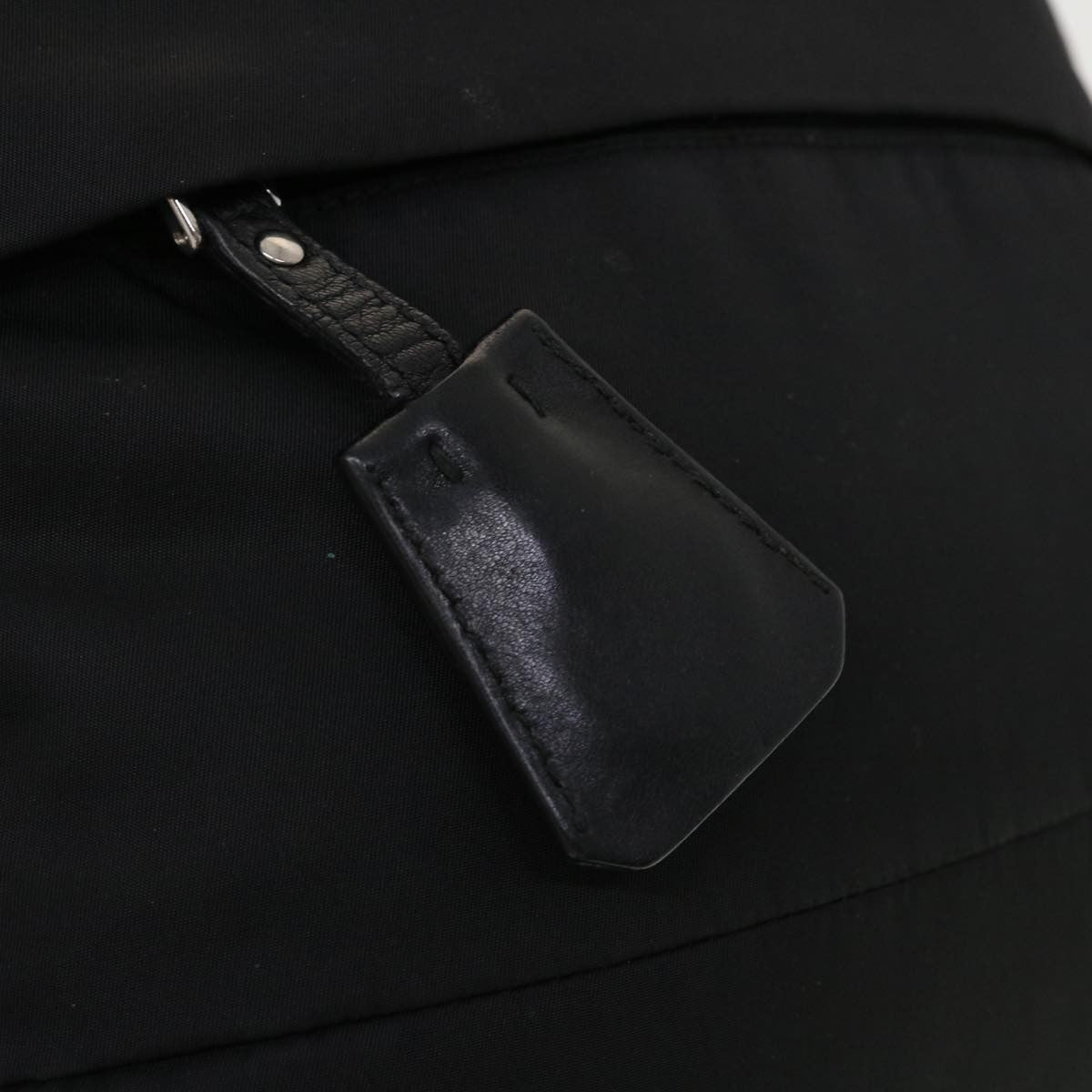 Prada Zip Messenger Bag Horizontal Quilt Tessuto, BLACK, NYLON, Shoulder bag