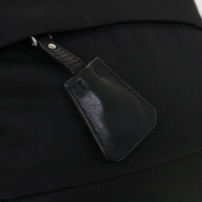 Prada Zip Messenger Bag Horizontal Quilt Tessuto, BLACK, NYLON, Shoulder bag