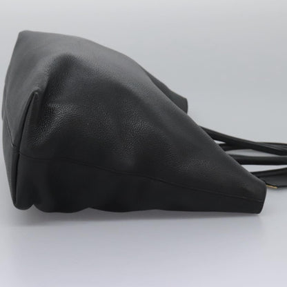 Prada Shopping Tote Vitello Daino, BLACK, LEATHER, Tote bag