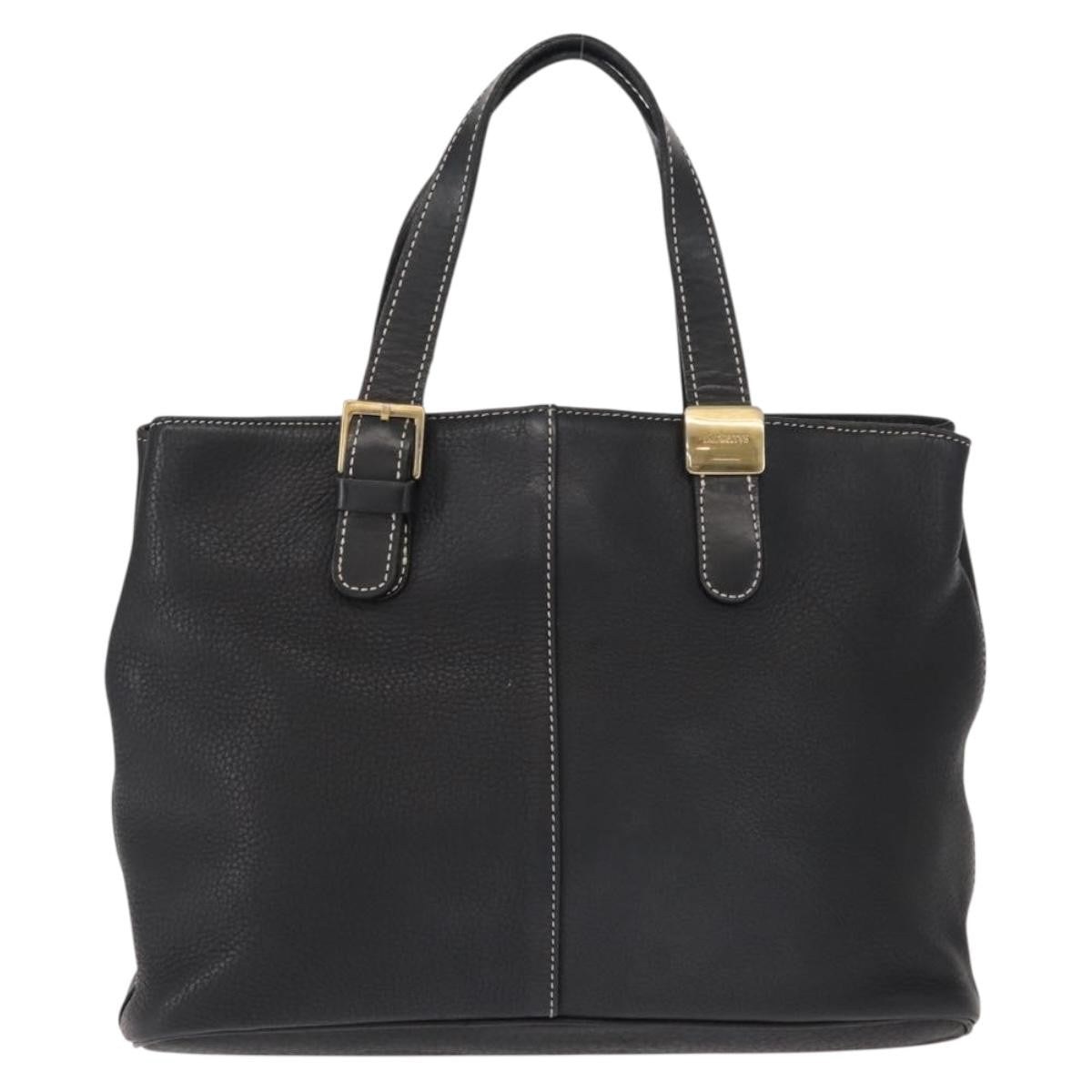 Burberry Vintage Handbag Leather, BLACK, LEATHER, Handbag
