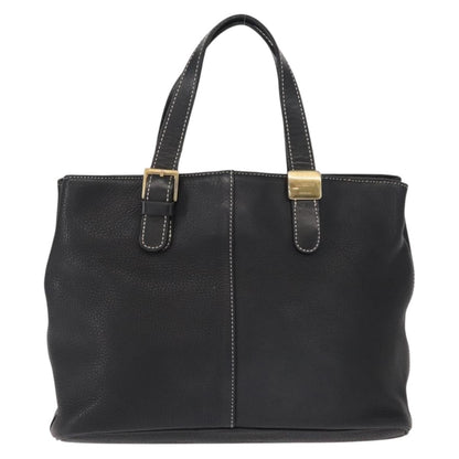 Burberry Vintage Handbag Leather, BLACK, LEATHER, Handbag