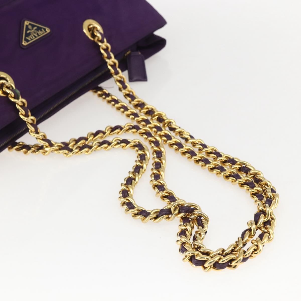 Prada Vintage Shoulder Bag Tessuto, PURPLE, NYLON, Shoulder bag