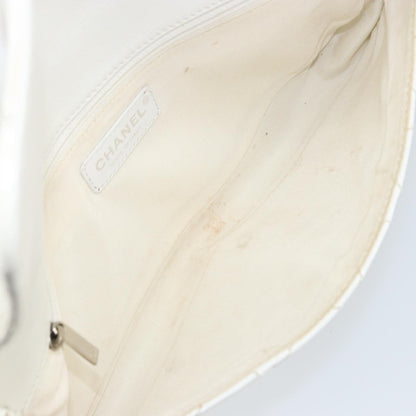 Chanel Vintage Timeless CC Adjustable Shoulder Bag Quilted Calfskin, White, Leather, Shoulder Bag