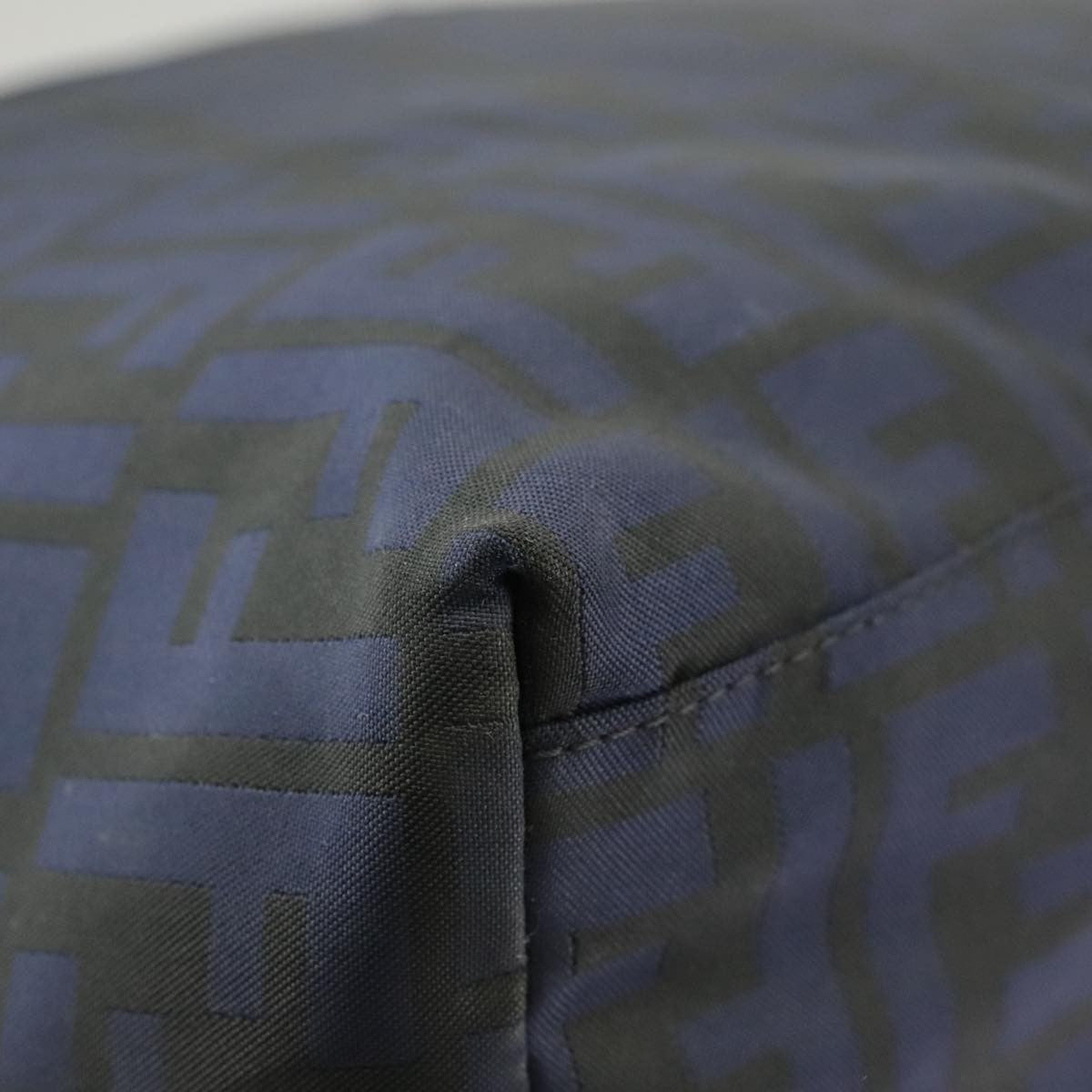 Fendi Zucca Tote bag FF motif, Navy, Canvas, Tote Bag