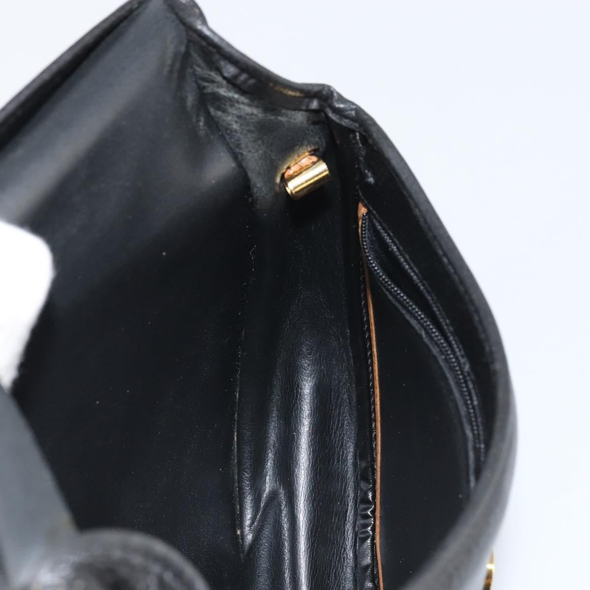 Christian Dior Vintage CD Flap Shoulder Bag Leather, BLACK, LEATHER, Shoulder bag