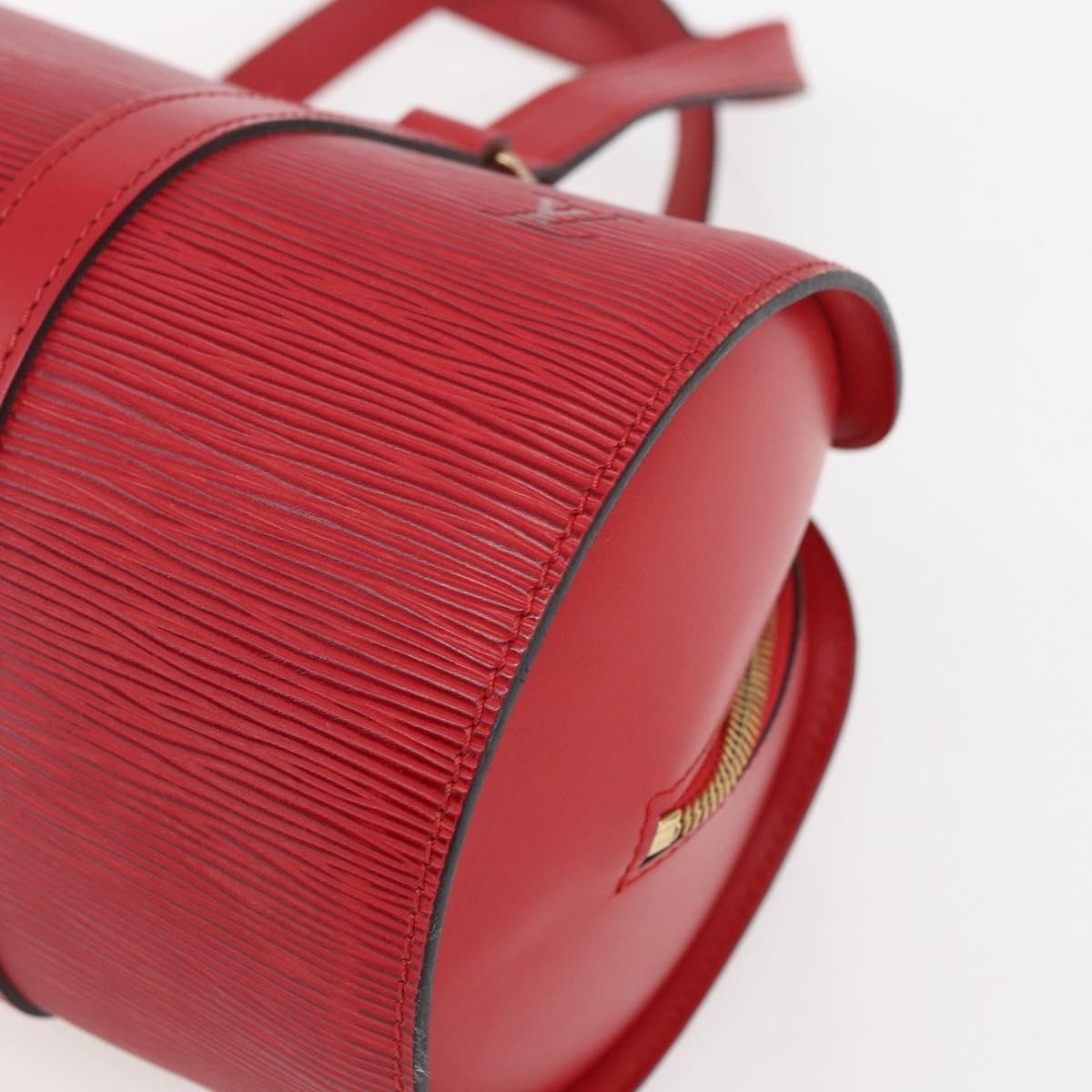Louis Vuitton Soufflot Handbag Epi Leather, RED, LEATHER, Shoulder bag