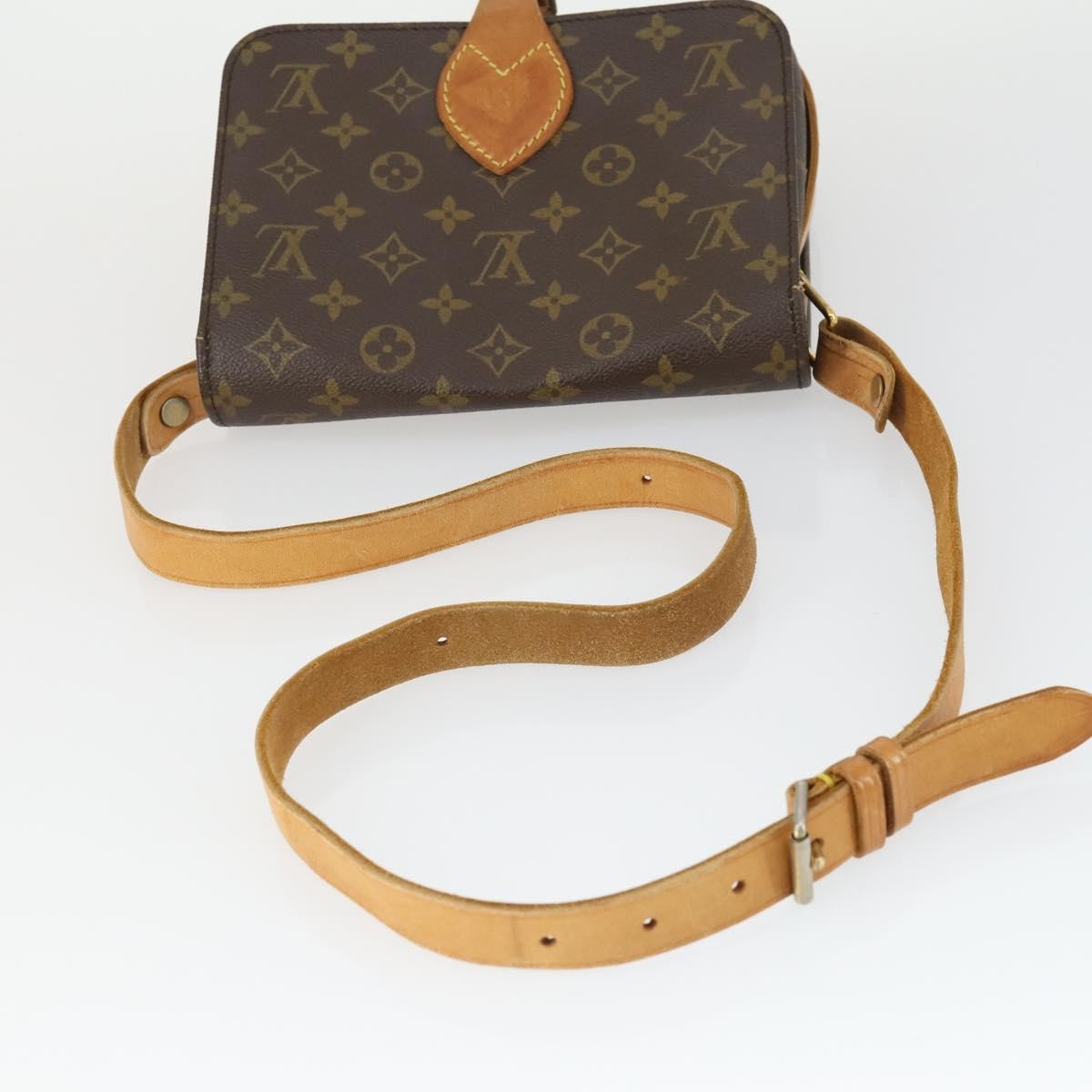Louis Vuitton Cartouchiere Handbag Monogram Canvas, BROWN, CANVAS, Shoulder bag
